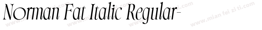 Norman Fat Italic Regular字体转换
